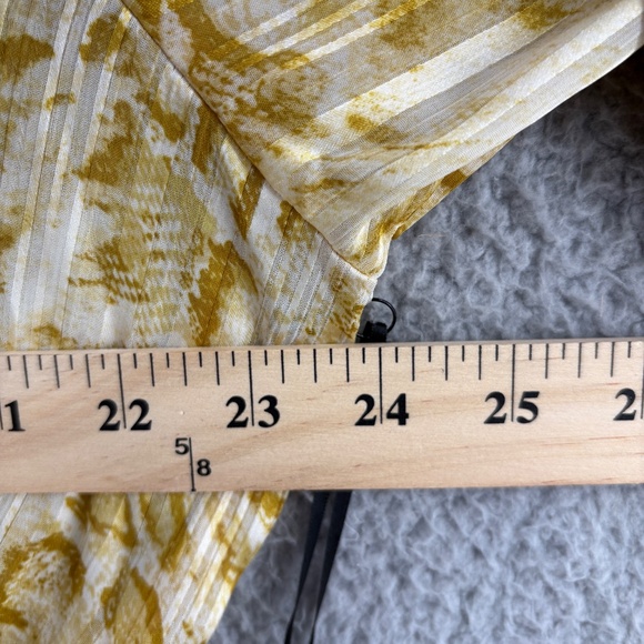 Simply Vera Vera Wang Yellow Abstract Ruffle Hem Dress XXL NWT - Picture 4 of 11